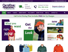 Tablet Screenshot of carolinaheadwear.com